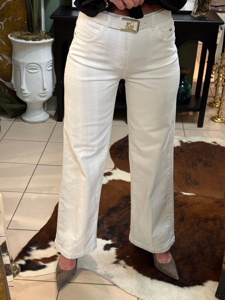 Belted Denim Pantolon 