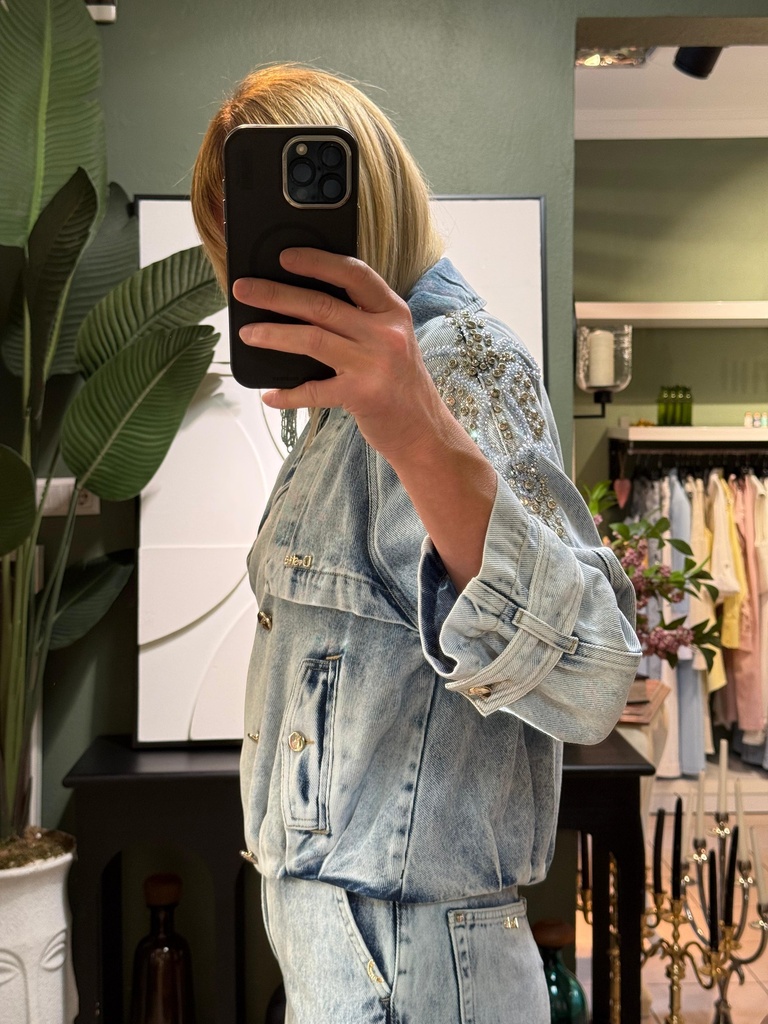 Blue Aura Denim Ceket 