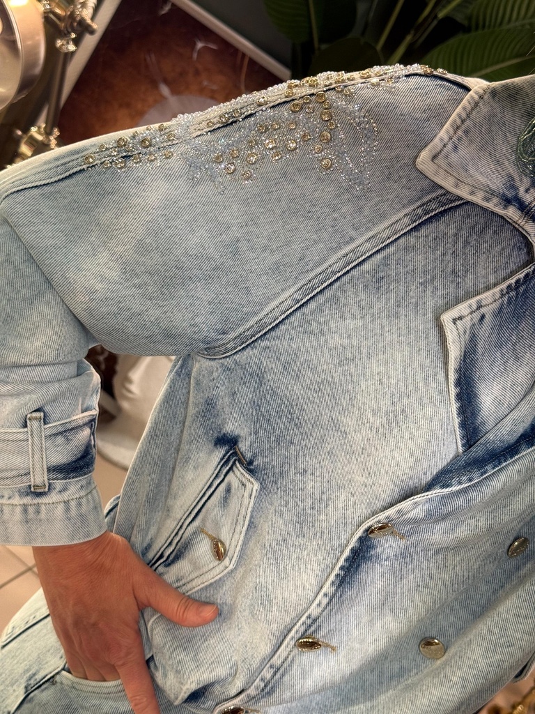 Blue Aura Denim Ceket 