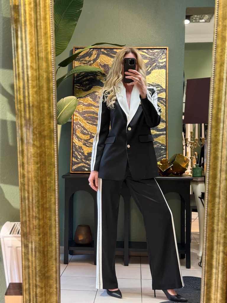 Siyah Renk Saten Kumaş İkili Takım