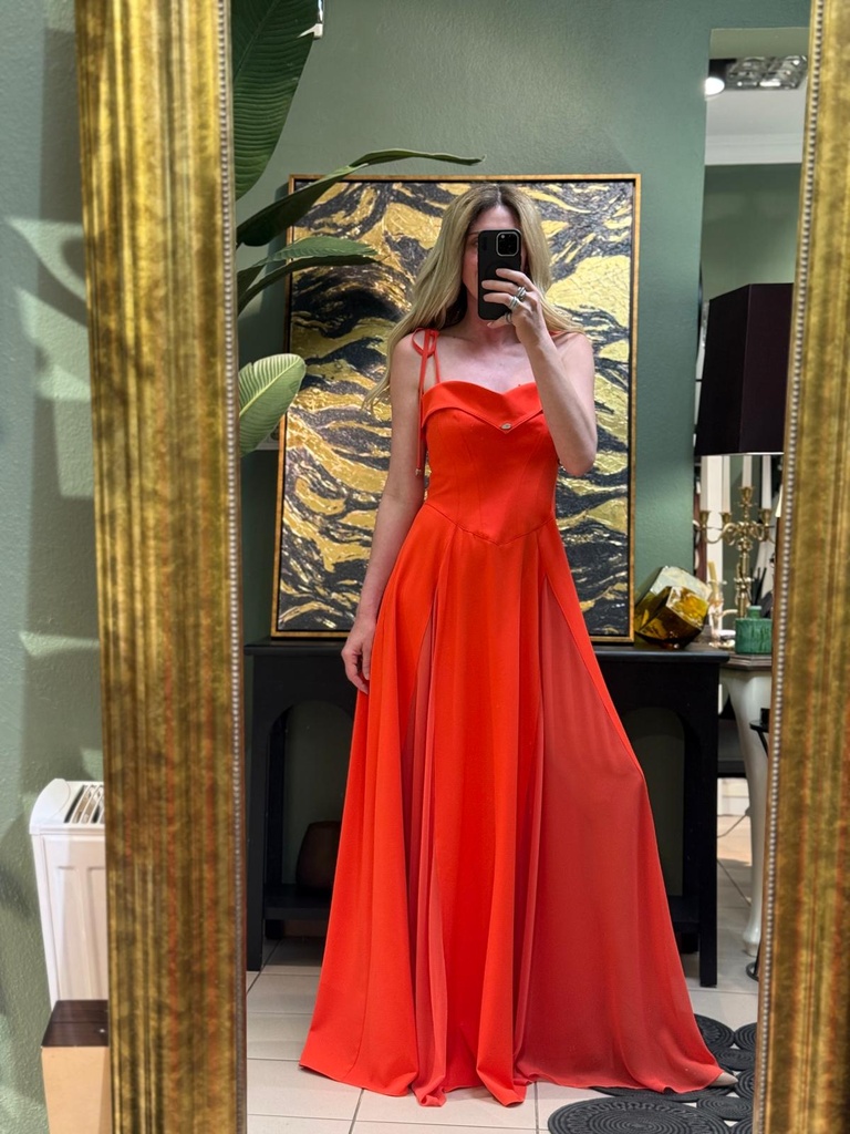 Mercan Renk Elbise ...