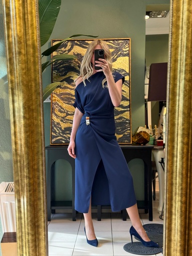 Lacivert renk elbise