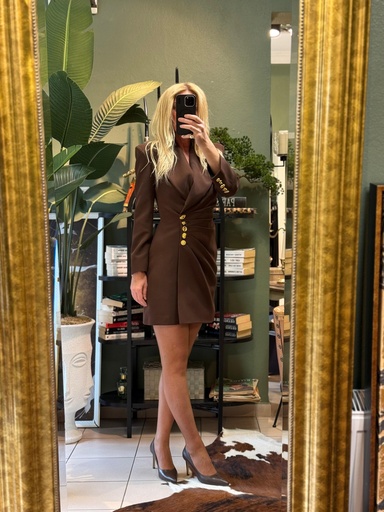 Golden Curve Dress Elbise