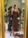 Chocolate Power Dress & Jacket Set