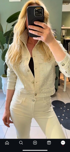 Serpme Taş Detaylı Ceket